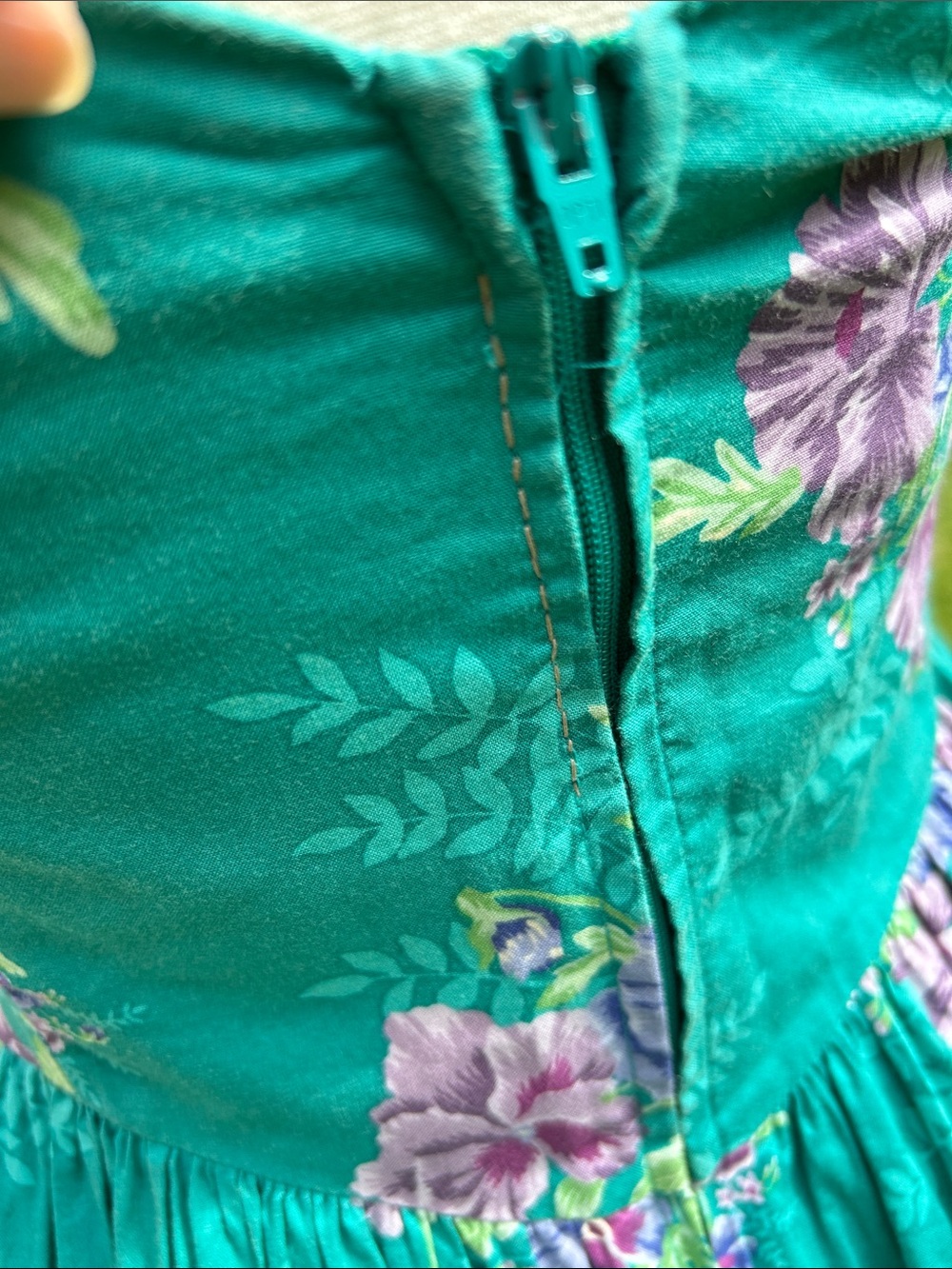 Vintage 90s Laura Ashley Floral Cotton Sundress Made in Great Britain Size 10 - Picture 12 of 12